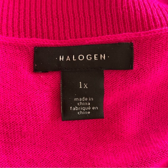 Halogen Hot Pink Wool Blend Sweater - Picture 2 of 4